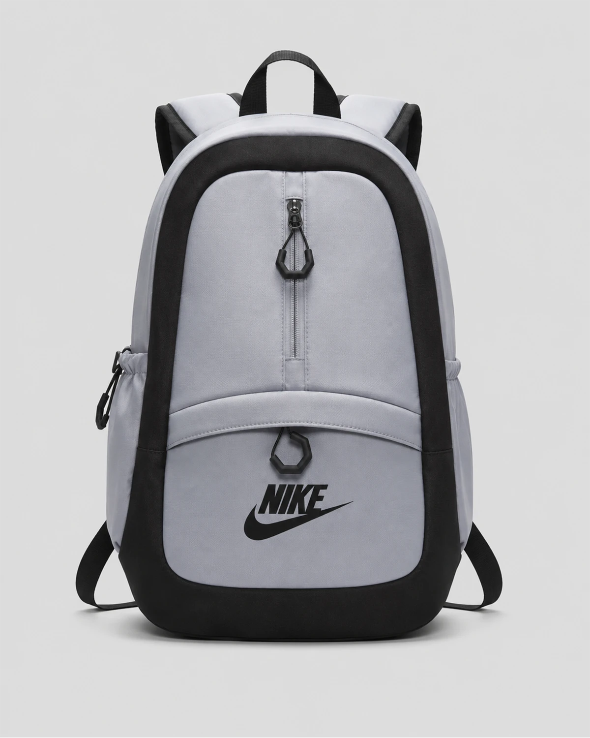 nike-backpack-grey-black-front-angle-view Nike Backbag - Image 1