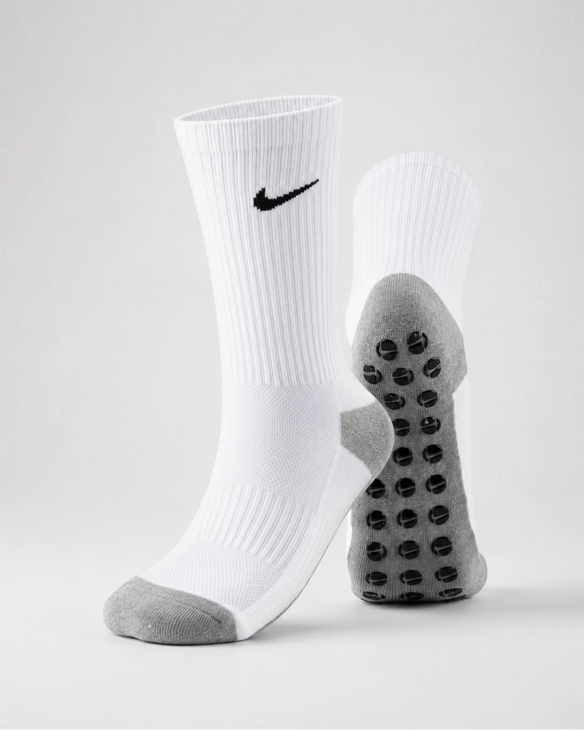 nike-grip-socks-white-front-angle-view Nike Silicone Socks - Image 1