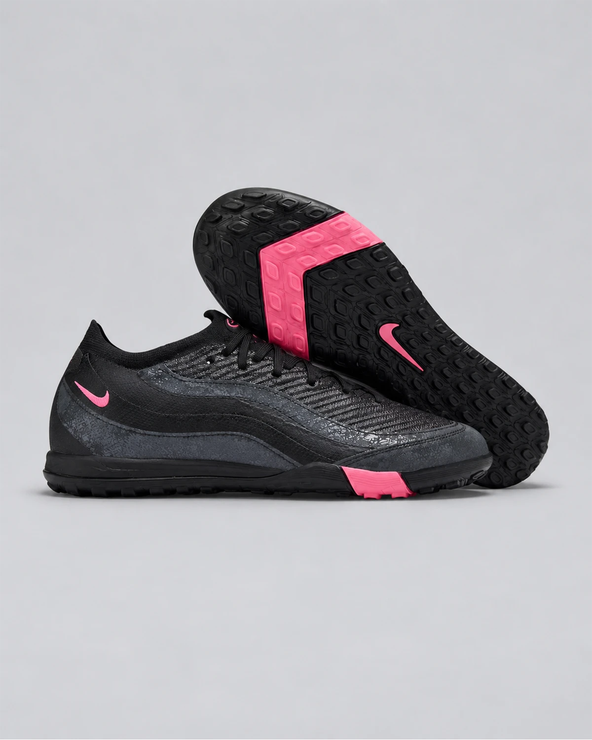 nike-phantom-football-boots-black-pink-sole-reveal-side-view Nike Merc Air Max Va Tf - Image 1