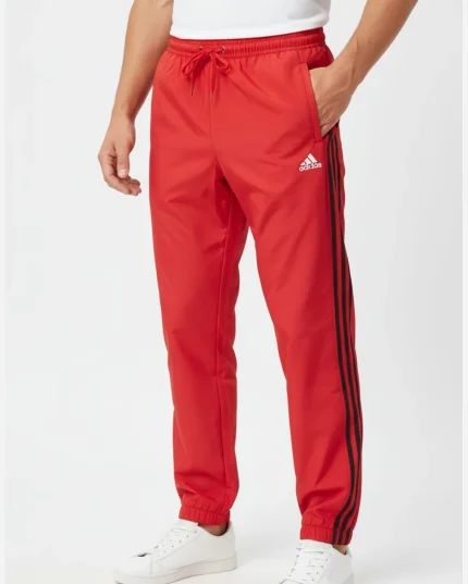 Sweat Pants 2347 in red with jogger-style fit and athletic look