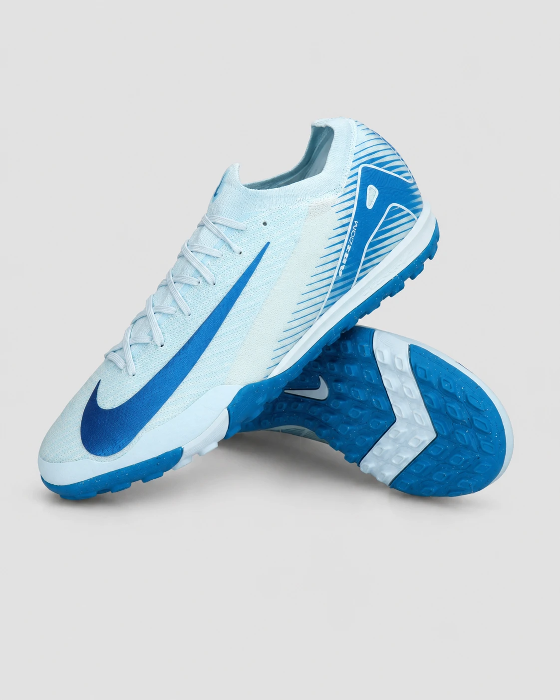 white-blue-low-cut-football-boots-side-view Merc Sf Elite tf - Image 1