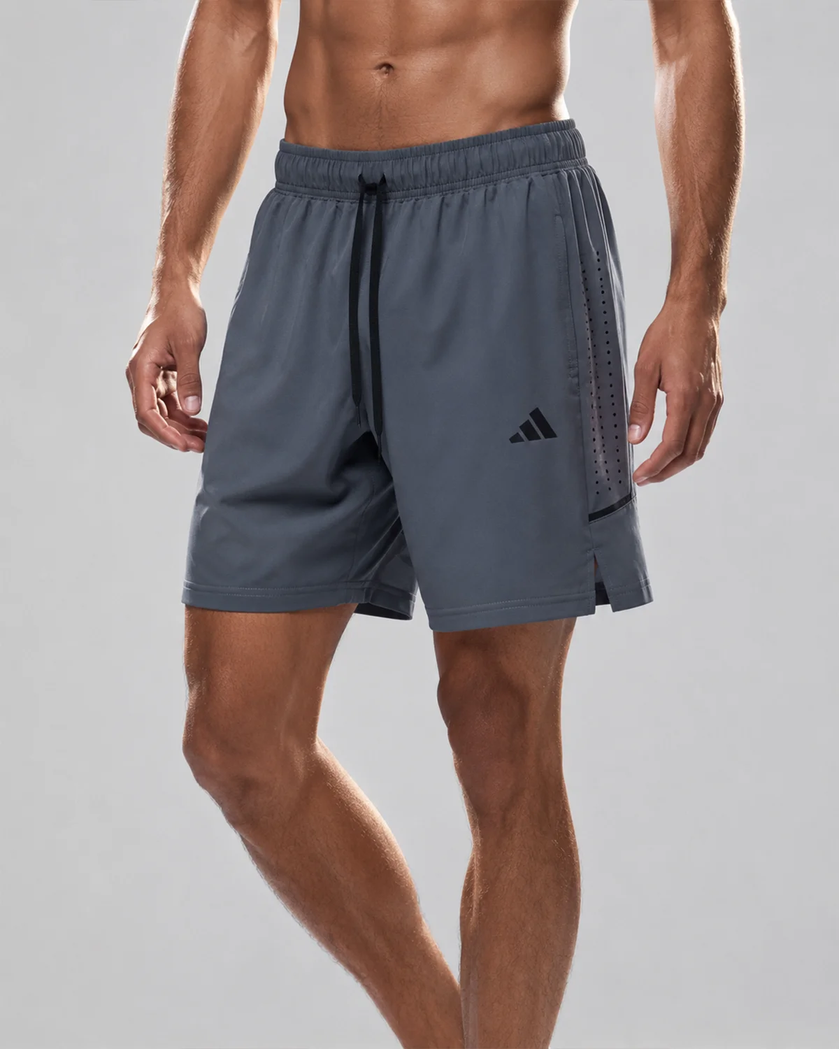 adidas-training-shorts-grey-front-angle Short 9038 - Image 1