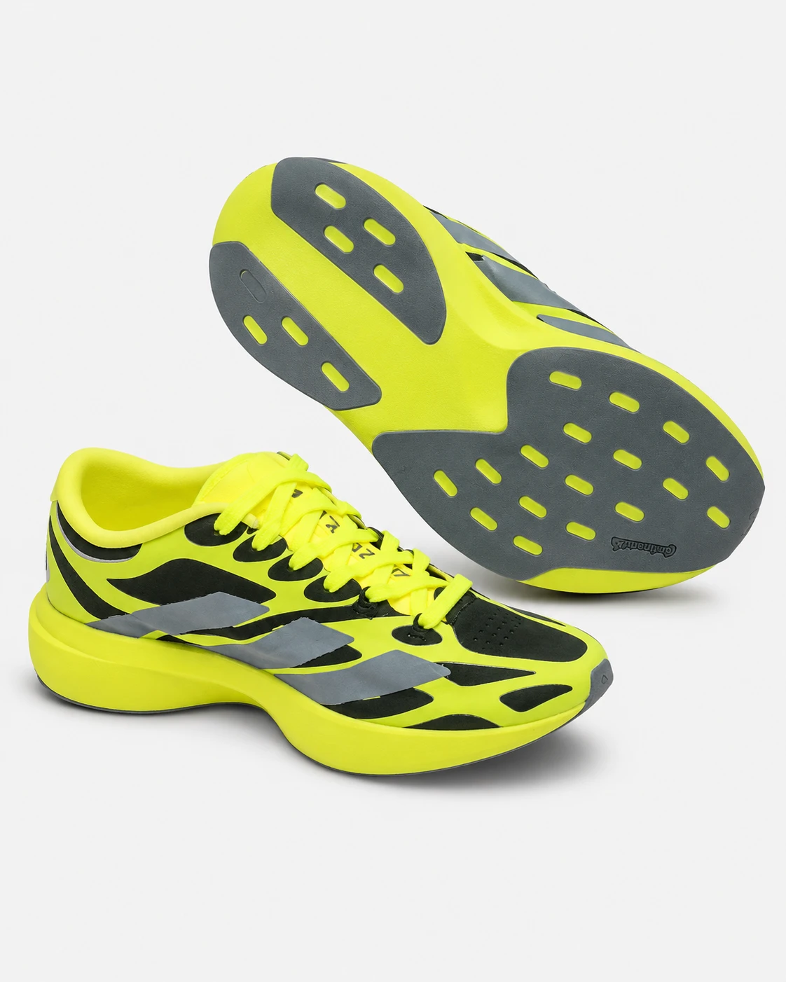 yellow-black-running-shoe-side Adidas Adzero Ebo sl exo Shoes - Image 1