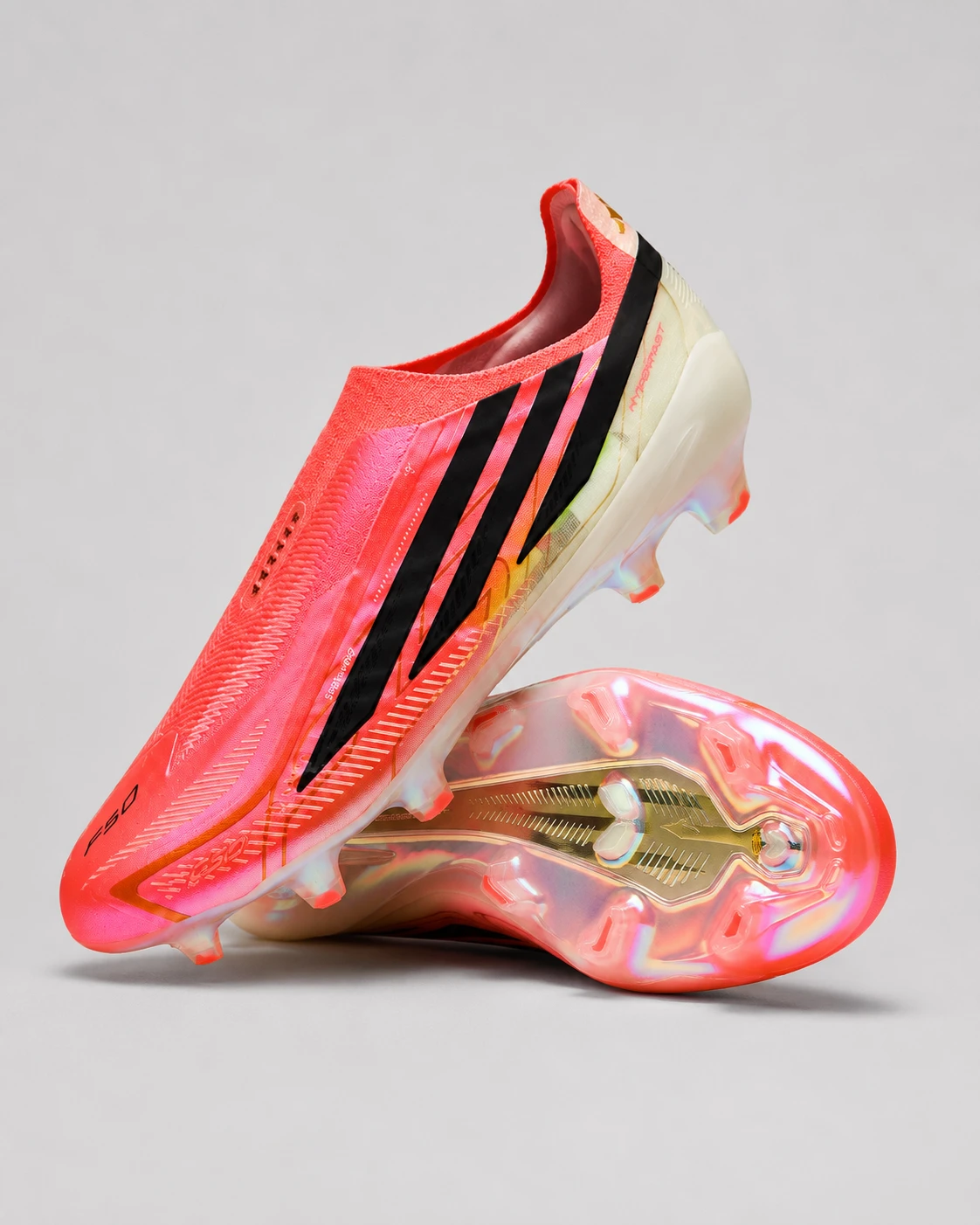 adidas-f50-world-cup-pink-side-view adidas F50 hyperfast laceless elite FG bright pink - Image 1