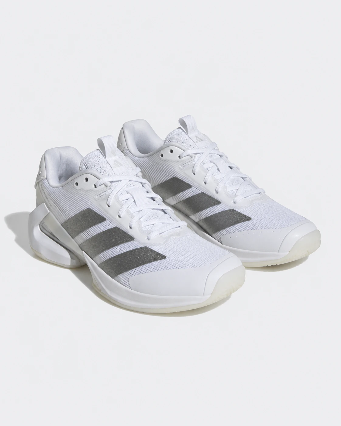 adidas-runfalcon-5-off-white-silver-pair-three-quarter-view Adidas Runfalcon 5 Running Shoes - Image 1