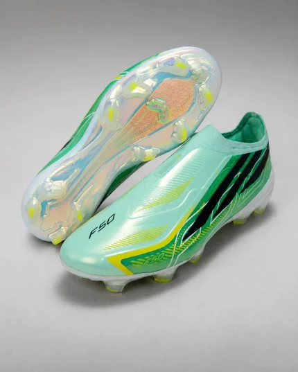 Adidas F50 Hyper Fast FG soccer cleats designed for speed and quick movement on firm pitches