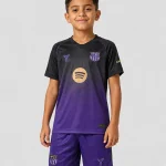 Barcelona Away Player Kids Kit 26/27 football jersey and shorts with away-kit design