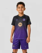 Barcelona Away Player Kids Kit 26/27 football jersey and shorts with away-kit design