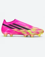 Adidas F50 Hyper Fast+ FG Shock Pink side view