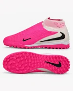 Nike 6 Low High Elite TF Hyper Pink side view and turf outsole